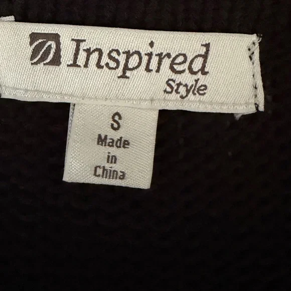 Inspire Metallic Black Open-Front Cardigan with Stud Pocket Trim - Picture 5 of 7